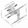 ART Uchwyt do TV LCD/LED 40-75 45KG AR-99 reg.pion/poziom 52-380mm max VESA 600x400